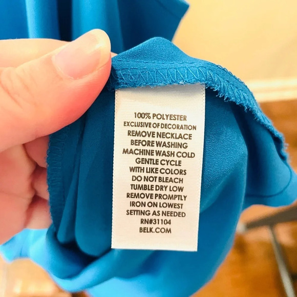 Kim Rogers women’s plus sleeveless flutter shell blouse SZ 1X turquoise - Picture 6 of 6